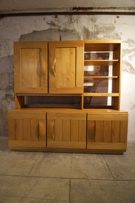 Solid Elm Bookcase from Maison Regain, France, 1960-LA-1289970