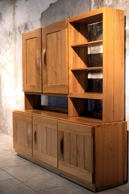 Solid Elm Bookcase from Maison Regain, France, 1960-LA-1289970