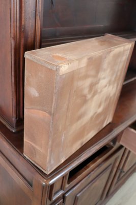 Solid Inlaid Walnut Sideboard With Plate Rack, 1930s-DCO-1313019