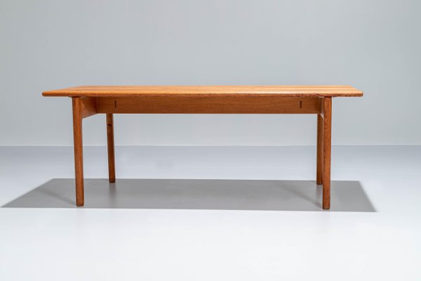 Solid Oak Coffee Table AT-15 by Hans Wegner for Andreas Tuck, Denmark, 1960s-ITV-1299176