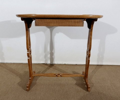 Solid Oak Flying Service Table, 1900-RVK-1185057