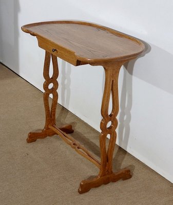 Solid Oak Flying Service Table, 1900-RVK-1185057