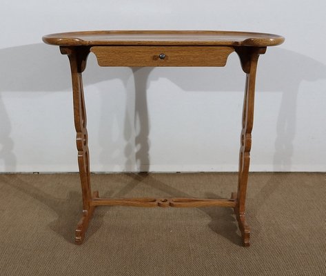 Solid Oak Flying Service Table, 1900-RVK-1185057