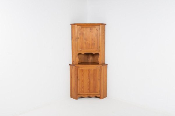 Solid Pine Lovö Corner Cabinet by Axel Einar Hjorth for Nordiska Kompaniet-KMC-1139400