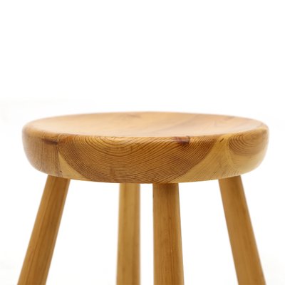 Solid Pine Stool, 1960s-EZ-1263628