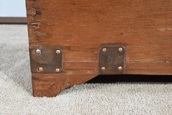 Solid Teak Naval Trunk, Late 19th Century-RVK-1745945