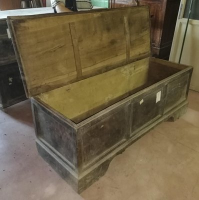 Solid Walnut Chest with Three-Panel Front, Italy, Early 19th Century-RAQ-1300546