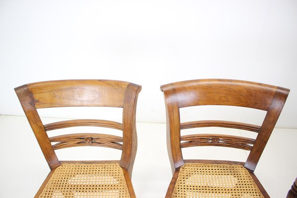 Solid Wood Dining Chairs, Czechoslovakia, 1950s, Set of 4-TZ-1124686