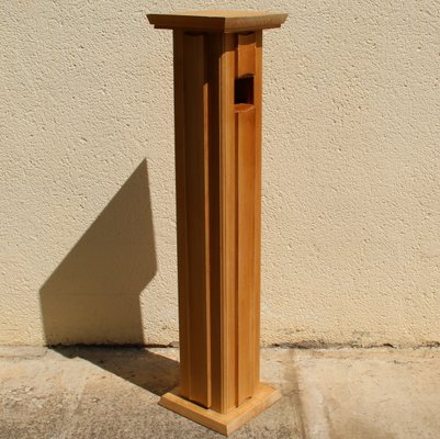 Solid Wood.Pedestal or Column, 1940s-NE-904298