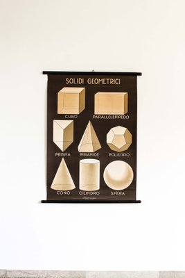 Solidi Geometrici Poster by Antonio Vallardi, Italy, 1940s-OAQ-1345117