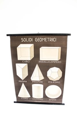 Solidi Geometrici Poster by Antonio Vallardi, Italy, 1940s-OAQ-1345117