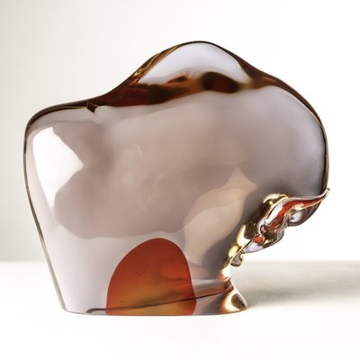 Sommerso Murano Glass Bull Figurine by Antonio Da Ros for Cenedese, Italy, 1960s-SQP-1760285