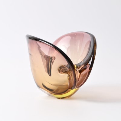 Sommerso Murano Glass Clamshell Bowl, 1950s-IXK-1788014