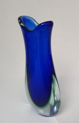 Sommerso Murano Glass Vase by Flavio Poli, 1960s-QDP-844023