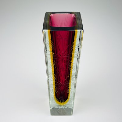 Sommerso Murano Glass Vase by Pagnin & Bon, 1960s-WQC-2035702