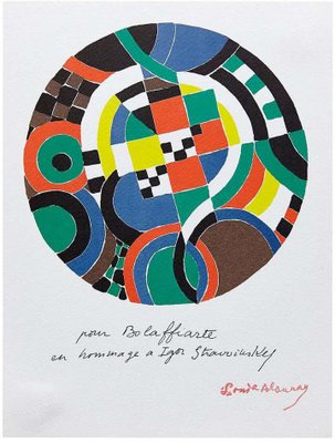 Sonia Delaunay, Geometric Abstraction, Red, Green, Blue, Yellow, 1979, Photolithography-WM-1318358