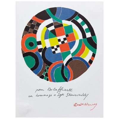 Sonia Delaunay, Geometric Abstraction, Red, Green, Blue, Yellow, 1979, Photolithography-WM-1318358