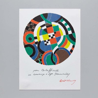 Sonia Delaunay, Geometric Abstraction, Red, Green, Blue, Yellow, 1979, Photolithography-WM-1318358