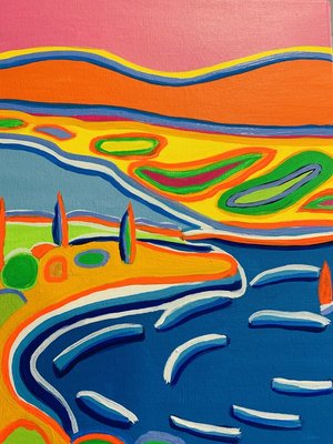 Sophie Petetin, Cote d'Azur, Enfin Les Vacances, 2022, Mixed Media Painting-ZHZ-1753083