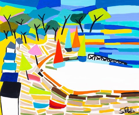 Sophie Petetin, Noirmoutiers, Mon Ete Plage des Dames, 2022, Mixed Media Painting-ZHZ-1753081