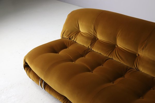 Soriana Sofas in Pierre Frey Velvet by Afra & Tobia Scarpa for Cassina, 1970s-DXL-1680623