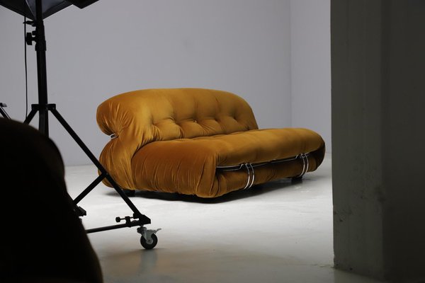 Soriana Sofas in Pierre Frey Velvet by Afra & Tobia Scarpa for Cassina, 1970s-DXL-1680623