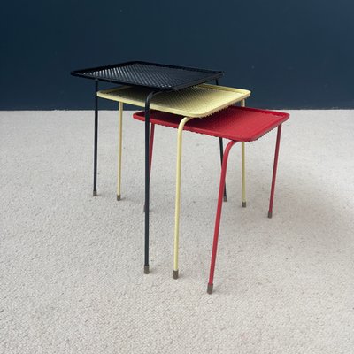 Soumba Nesting Tables by Mathieu Matégot, 1953, Set of 3-EAJ-2041740