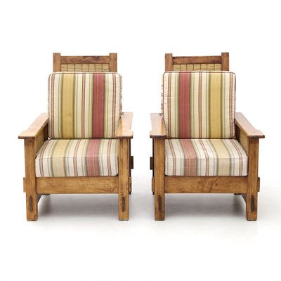 South African Colonial Armchairs in Wood & Straw, 1980s , Set of 2-EZ-1330791