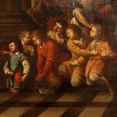 South Italian Artist, Historical Scene, 1600s-1700s, Oil on Canvas-VMM-2033287