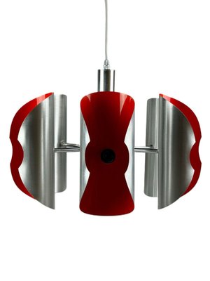 Space Age 6-Flame Sputnik Chandelier in Chromed Metal, 1970s-EJL-1806847