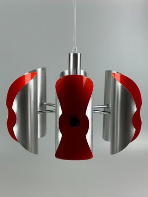 Space Age 6-Flame Sputnik Chandelier in Chromed Metal, 1970s-EJL-1806847