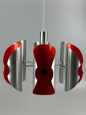 Space Age 6-Flame Sputnik Chandelier in Chromed Metal, 1970s-EJL-1806847