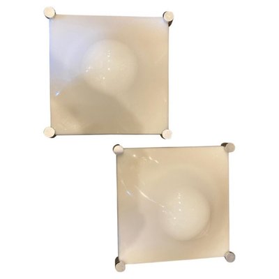 Space Age Acrylic and Steel Bolla Wall Sconces by Elio Martinelli, 1970s, Set of 2-NMK-961895