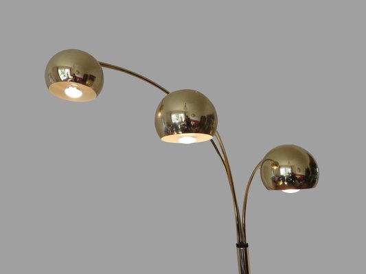 Space Age Arch Floor Lamp in Brass, 1970s-RCH-1378229