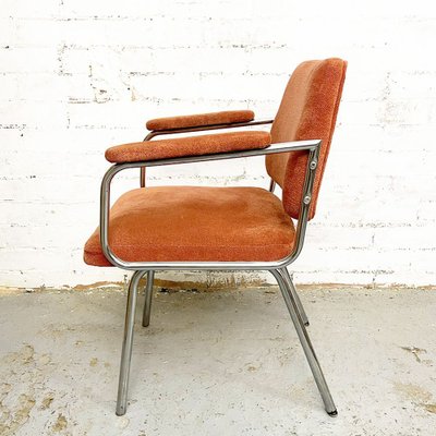 Space Age Armchair in Coral Chenille, 1970s-CQZ-967218