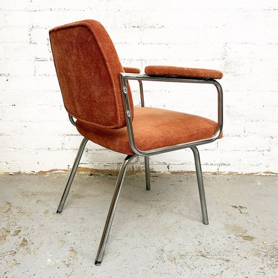 Space Age Armchair in Coral Chenille, 1970s-CQZ-967218