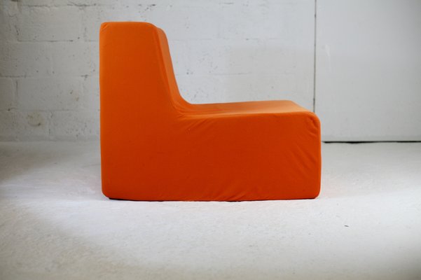 Space Age Armchair in Foam and Orange Jersey, 1970-MAO-1306404