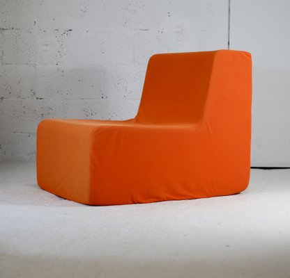 Space Age Armchair in Foam and Orange Jersey, 1970-MAO-1306404