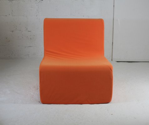 Space Age Armchair in Foam and Orange Jersey, 1970-MAO-1306404