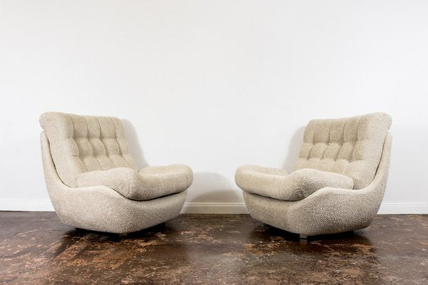 Space Age Atlantis Living Room Set in Bouclé, Former Czechoslovakia, 1970s, Set of 3-IXL-1743033