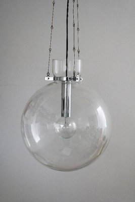 Space Age Ball Pendant Lamp from Glashütte Limburg, 1970s-FJP-1717655