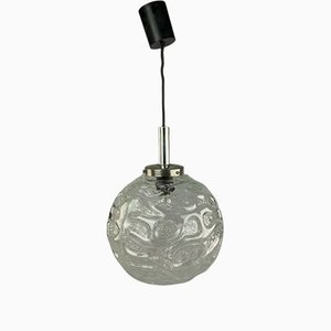 Space Age Ball Pendant Lamp in Glass, 1970s-EJL-1139030