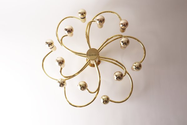 Space Age Brass Swirl Wall Lamp-ESB-1374701