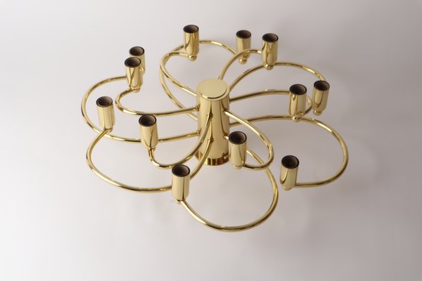 Space Age Brass Swirl Wall Lamp-ESB-1374701