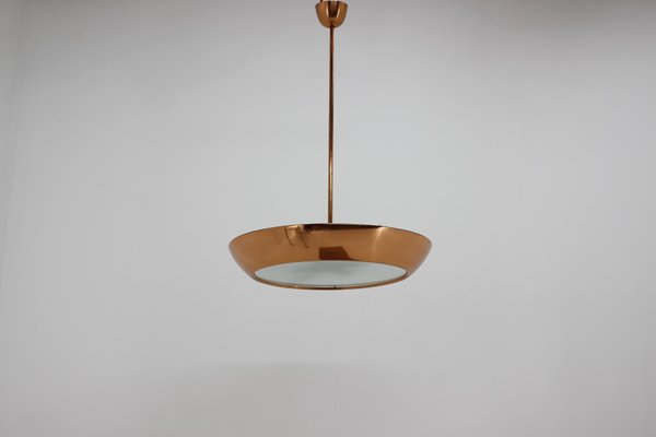 Space Age Brass UFO Chandelier by Josef Hurka for Napako, 1950s-TZ-602109