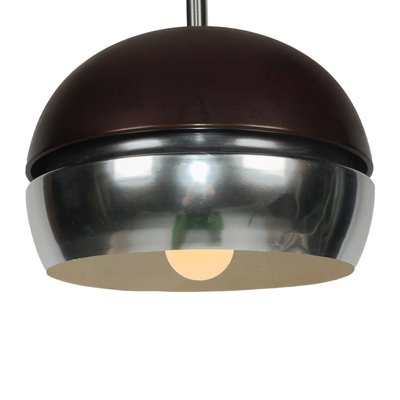 Space Age Brown Chrome Pendant Lamp from Erco, 1960s-XMR-1215347