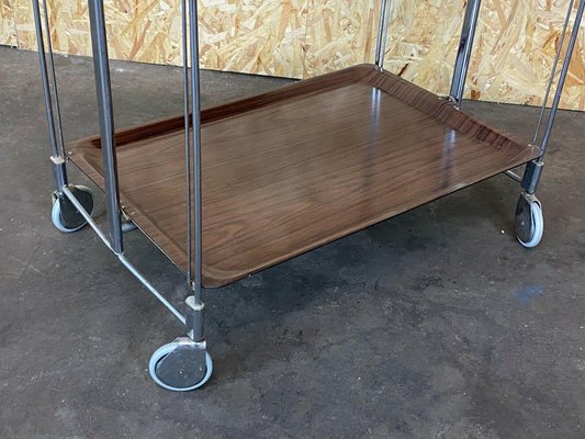 Space Age Brown Serving Cart-EJL-1073324