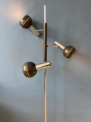 Space Age Brown Wilko Triple Eyeball Floor Lamp-ZBK-2022377