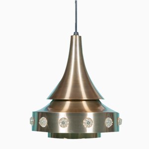 Space Age Brushed Aluminium Pendant, 1960s-HGA-1812861