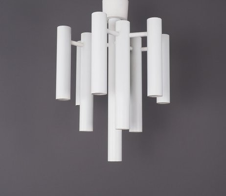 Space Age Ceiling Lamp in White Metal by Temde, 1970s-SN-1344522